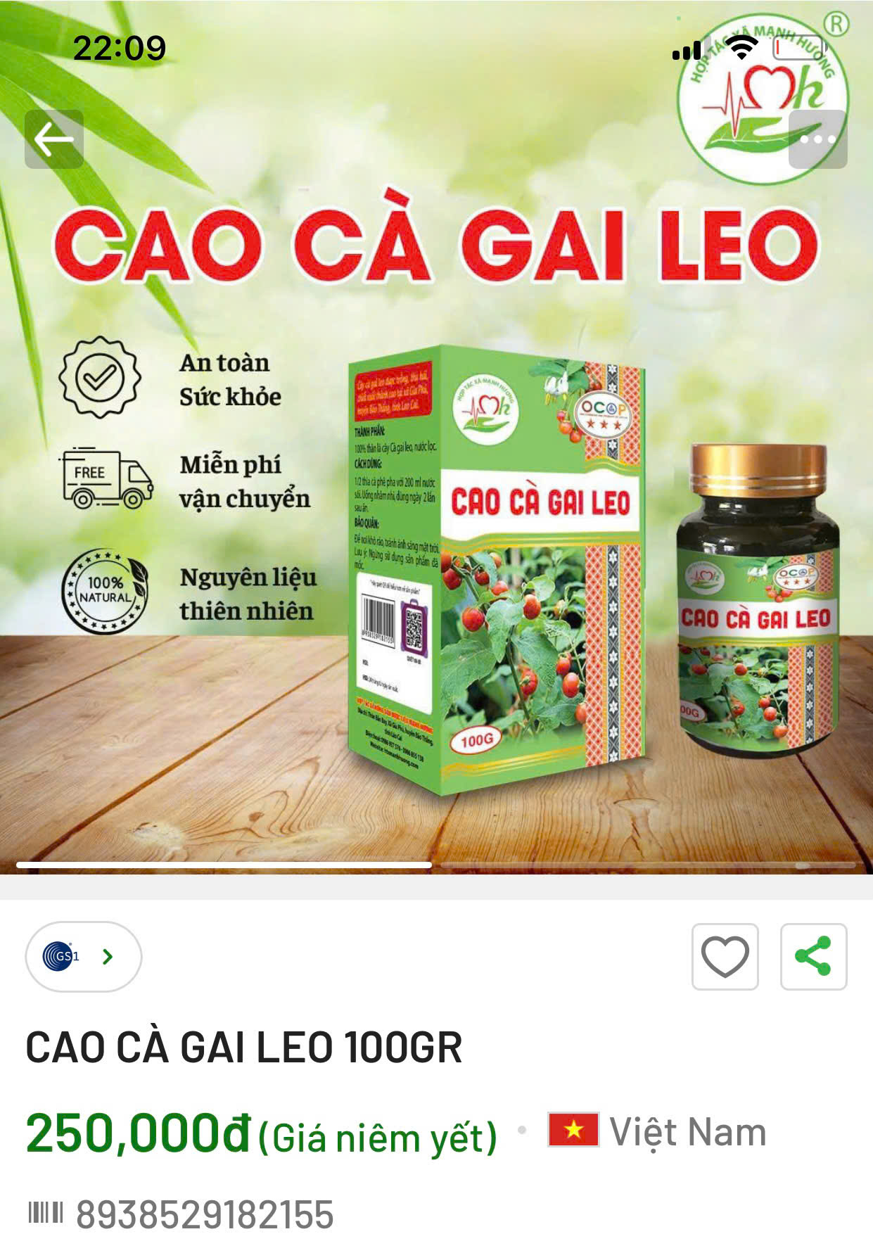 Cao cà gai leo